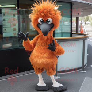 Orange Emu mascotte kostuum...