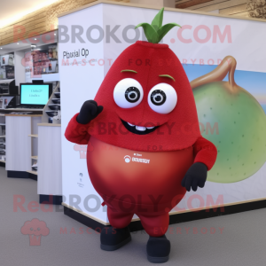 Red Pear maskot kostume...