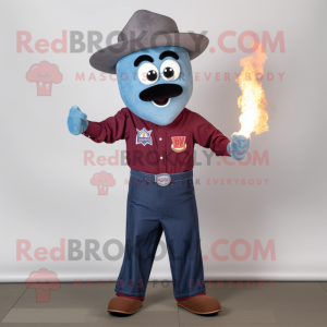 Maroon Fire Eater mascotte...