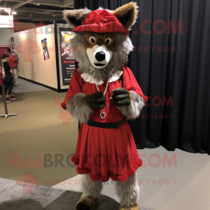 Red Wolf maskot kostyme...