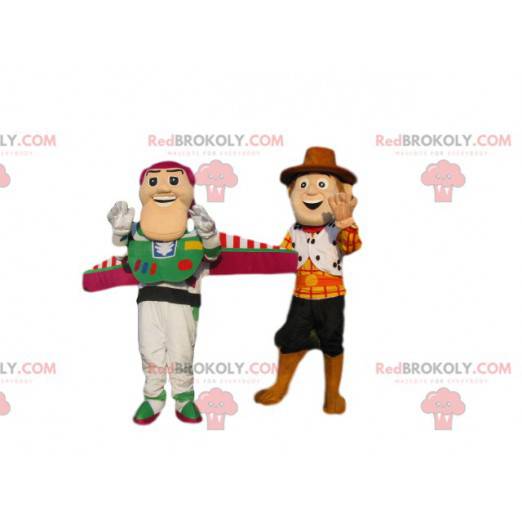 Buzz Lightyear und Woodie Maskottchen Duo aus Toy Story -