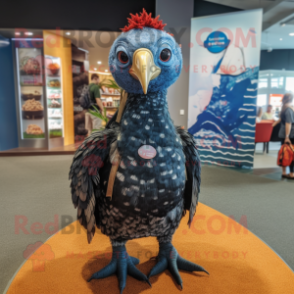 nan Guinea Fowl mascot costume character dressed with a Bikini and Backpacks