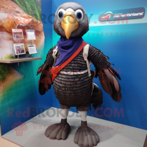 nan Guinea Fowl mascot costume character dressed with a Bikini and Backpacks