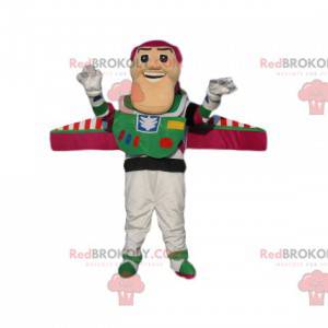 Mascot Buzz Lightyear, den super roliga kosmonauten från Toy