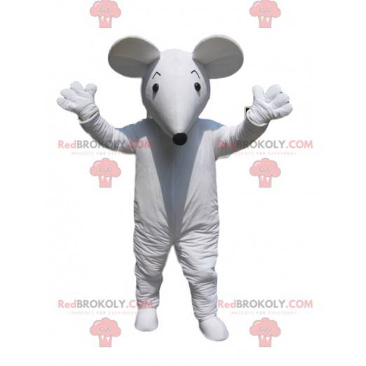 White mouse mascot with its black muzzle - Redbrokoly.com