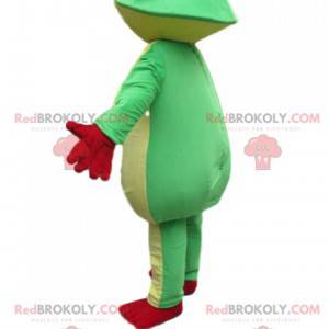green and yellow frog mascot with big red eyes! - Redbrokoly.com