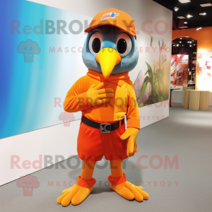 Orange hackspett maskot...