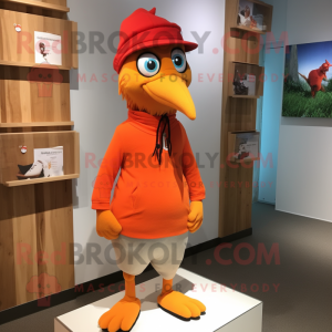 Oranje Woodpecker mascotte...