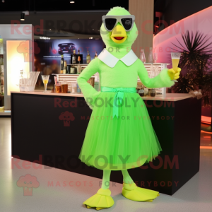 Lime Green Goose mascotte...