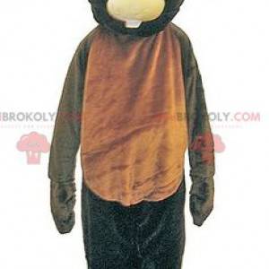 Giant and funny brown and black bear mascot - Redbrokoly.com