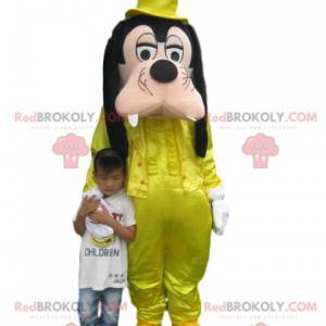 Goofy mascot with a yellow satin costume - Redbrokoly.com