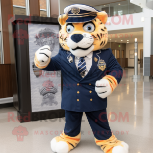 Navy Tiger mascotte kostuum...