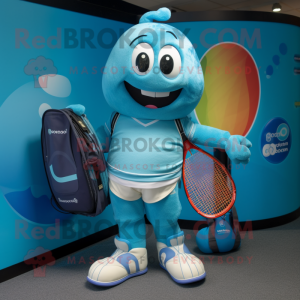 Turkis tennisracket maskot...