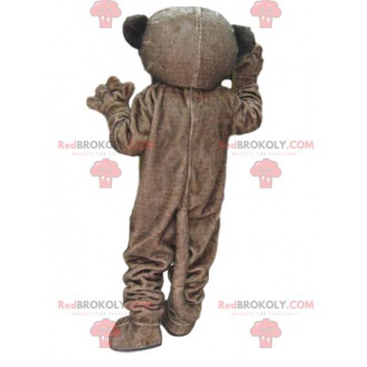 Brown lemur mascot with big eyes - Redbrokoly.com