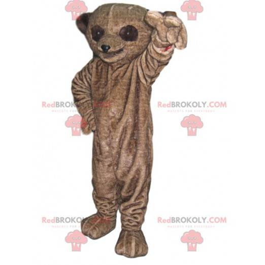 Brun lemurmaskot med stora ögon - Redbrokoly.com
