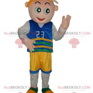 Menino mascote com roupa de torcedor - Redbrokoly.com