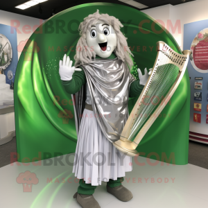 Sølv Celtic Harp maskot...