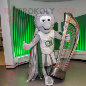 Silver Celtic Harp mascotte...