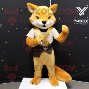 Gold Fox mascotte kostuum...