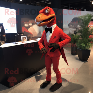 Rood Deinonychus mascotte...