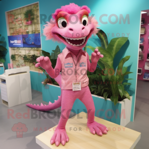 Pink Lizard mascotte...