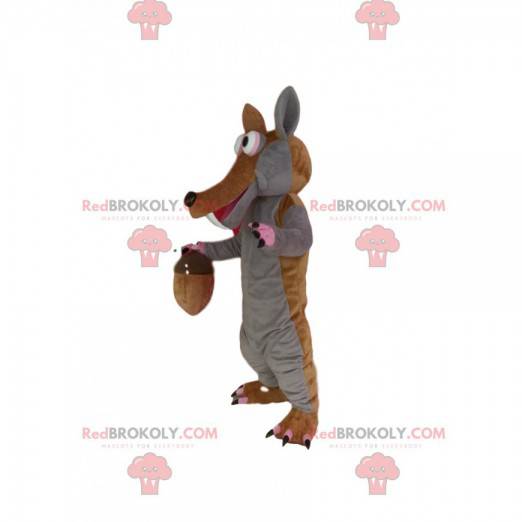 Mascot Scrat, de eekhoorn uit de ijstijd - Redbrokoly.com