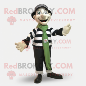 Olive Mime maskot kostym...