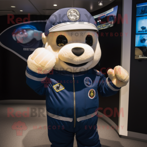 Navy Astronaut maskot drakt...