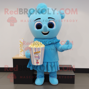 Sky Blue Pop Corn mascotte...