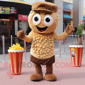 Brun Pop Corn maskot...