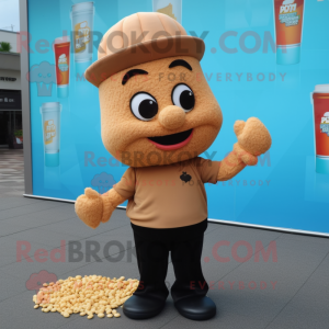 Brown Pop Corn mascotte...