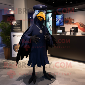 Navy Crow maskot kostym...