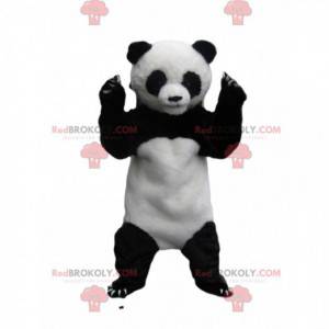 White and black panda mascot with big claws - Redbrokoly.com