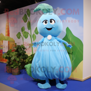 Sky Blue Beanstalk maskot...