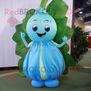 Sky Blue Beanstalk maskot...