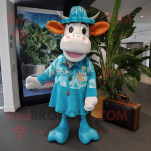 Turkis Guernsey Cow maskot...