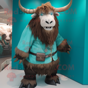 Turquoise Yak mascotte...