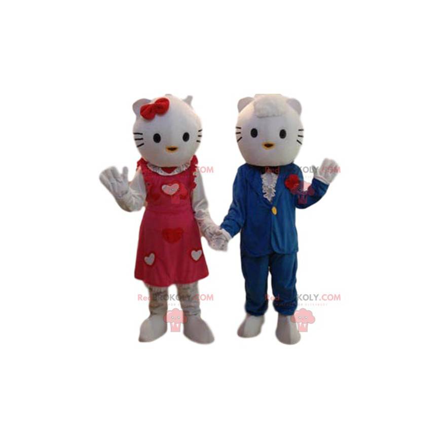 Hello Kitty maskot duo og hendes skat i kostume - Redbrokoly.com