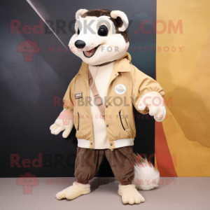 Beige Badger mascotte...