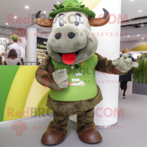 Olive Bull mascotte kostuum...