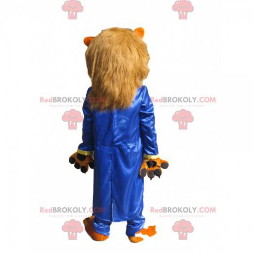 Mascote de leão feroz com chifres pretos - Redbrokoly.com