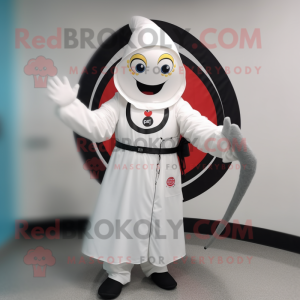 Hvit knivkaster maskot...