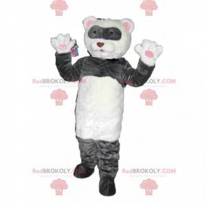 Isbjørnemaskot og rørende grå. Bear kostume - Redbrokoly.com
