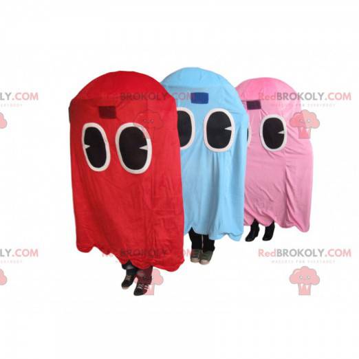 Trio de mascotes fantasmas do Pacman, o famoso videogame! -