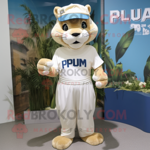 Crème Puma mascotte kostuum...