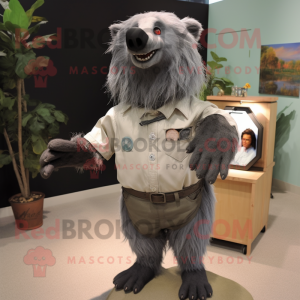 Gray Sloth Bear mascotte...