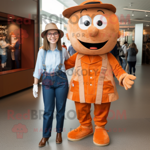 Braun-orange Maskottchen...