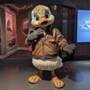 Brauner Gosling Maskottchen...