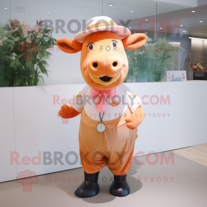 Peach Bull mascotte kostuum...