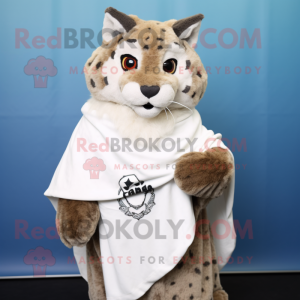 nan Bobcat mascot costume character dressed with a Cover-up and Shawls